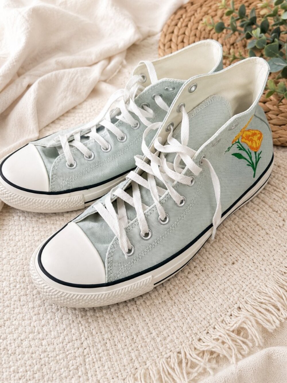 Converse Chuck Taylor Floral High Top Sneakers Women's Size 13/Men's Size 11